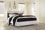 Freslowe White King Upholstered Bed