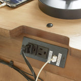 Freslowe Light Brown/black Nightstand - Ella Furniture