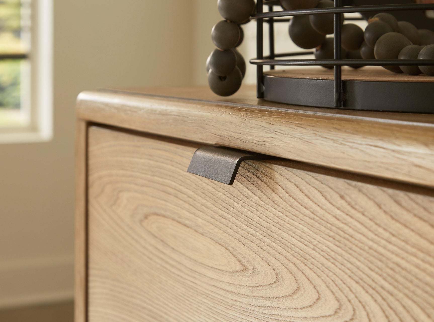 Freslowe Light Brown/black Door Chest - Ella Furniture