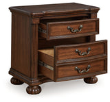 Lavinton Nightstand open drawers revealing storage
