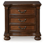Lavinton Nightstand front view showing bun feet