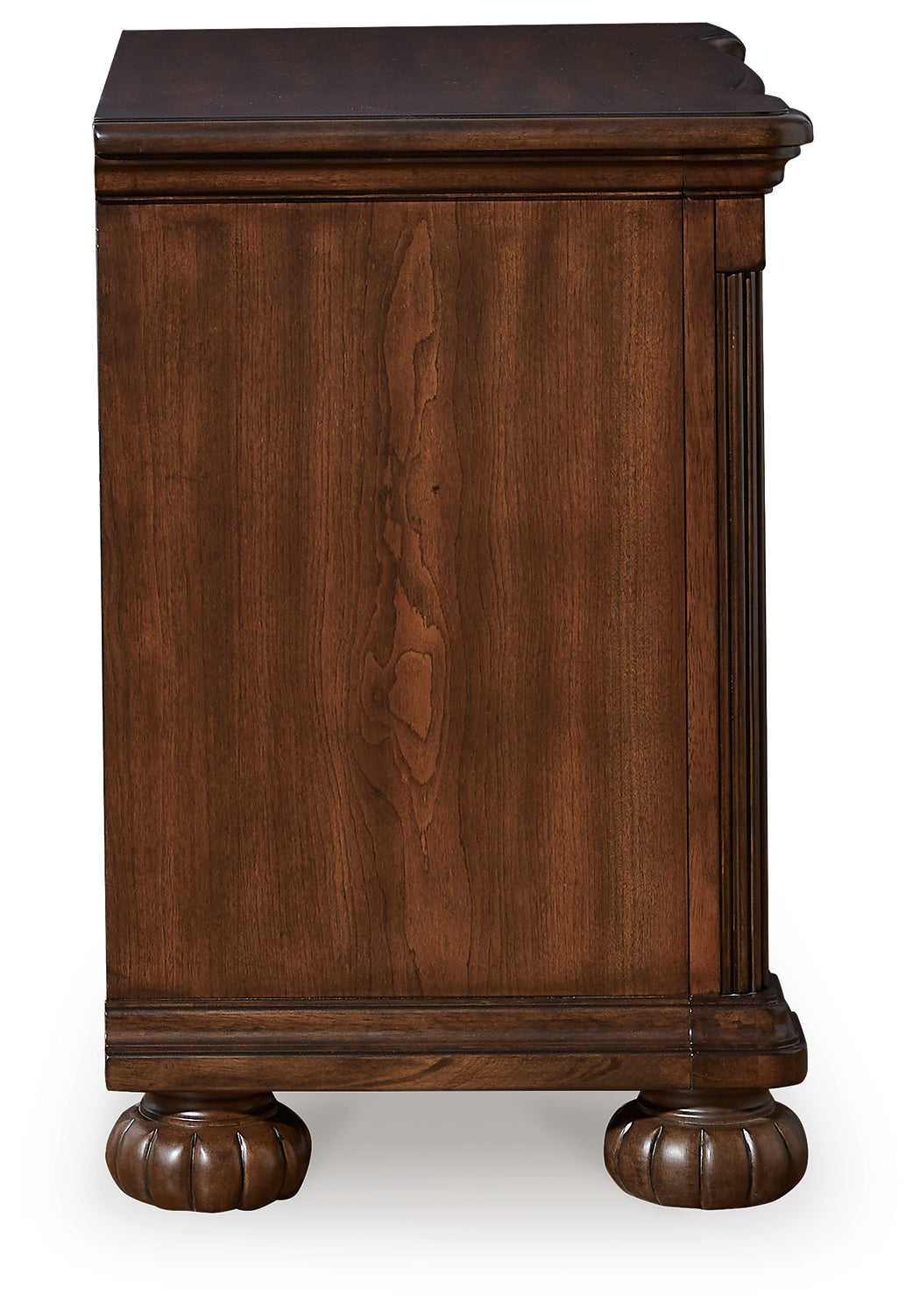 Lavinton Nightstand side profile with cherry finish