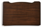 Lavinton Nightstand top view showing wood grain