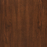 Cherry brown finish detail on dresser