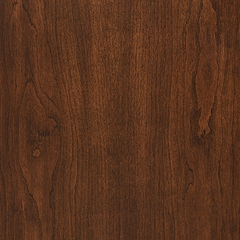 Cherry brown finish detail on dresser