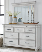 Kanwyn Whitewash Dresser with drawers open