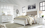 Bed displayed in a casual bedroom setting
