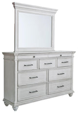Kanwyn Whitewash Dresser And Mirror - Ella Furniture