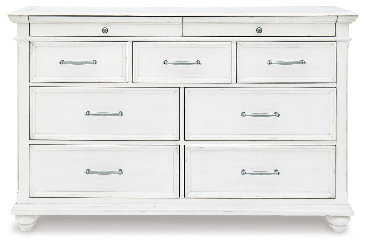 Head-on view of Kanwyn Whitewash Dresser