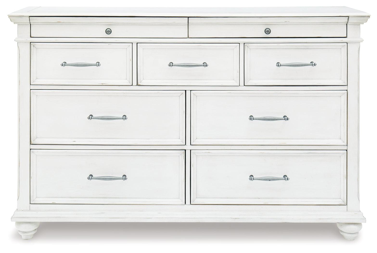 Head-on view of Kanwyn Whitewash Dresser