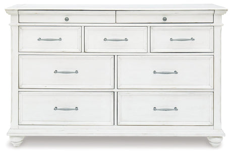 Head-on view of Kanwyn Whitewash Dresser