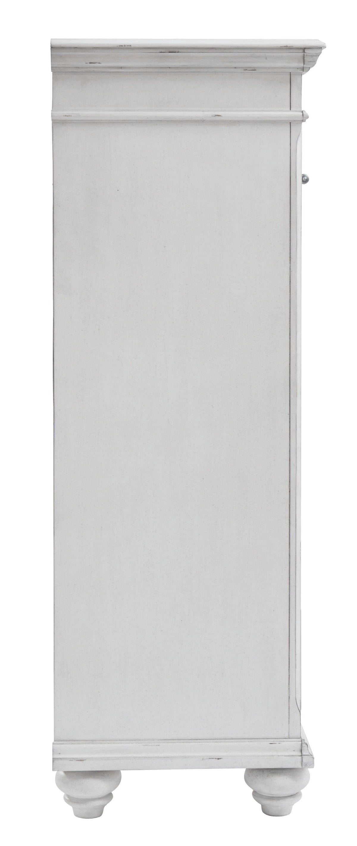 Kanwyn Whitewash Chest Of Drawers - side profile
