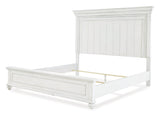 Kanwyn King Panel Bed headboard close-up showing panel design