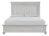 Kanwyn Whitewash Queen Panel Bed full side profile