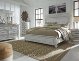 Kanwyn Whitewash Queen Panel Bed mood image B