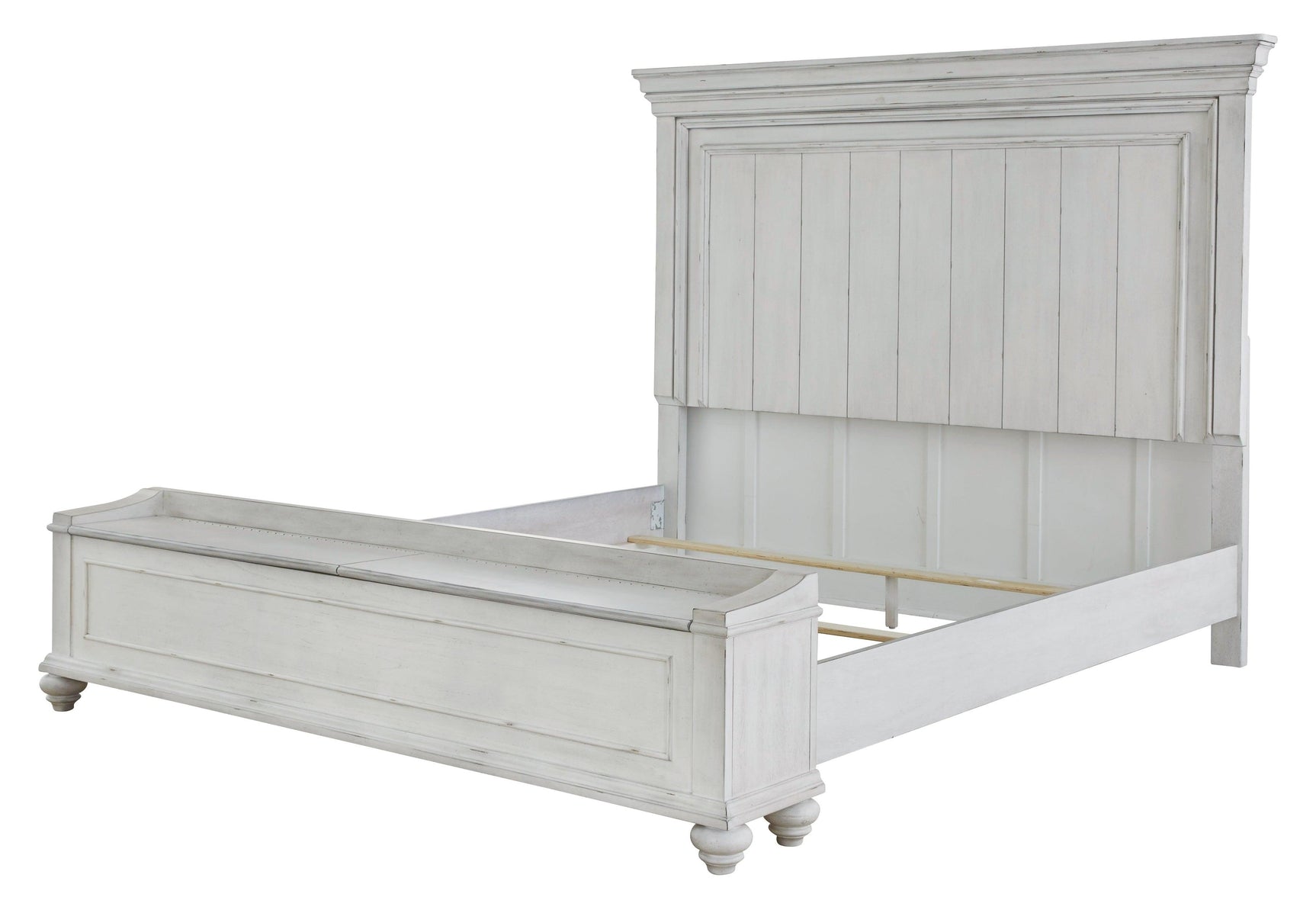 Classic bun feet and moulding on Kanwyn King Panel Bed