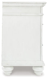 Kanwyn Whitewash Nightstand dimension diagram