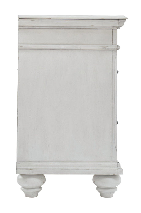 Kanwyn Whitewash Nightstand side detail