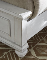 Kanwyn King Panel Bed side profile with storage bench