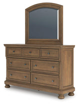 Feddinger Medium Brown Panel Bedroom Set angled view