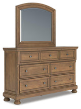 Feddinger Medium Brown Panel Bedroom Set angled view