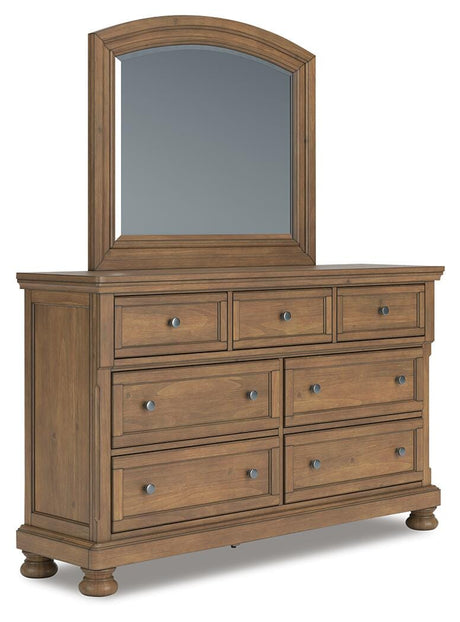 Feddinger Medium Brown Panel Bedroom Set angled view