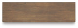 Feddinger medium brown dresser top view showing finish