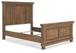 Feddinger Queen Panel Bed angled view
