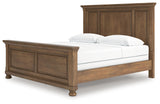 Alternate side angle of Feddinger king panel bed