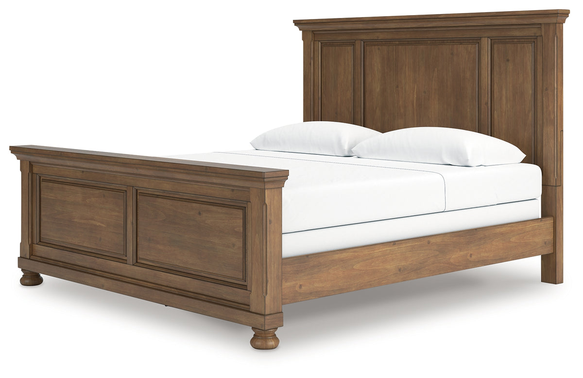 Alternate side angle of Feddinger king panel bed
