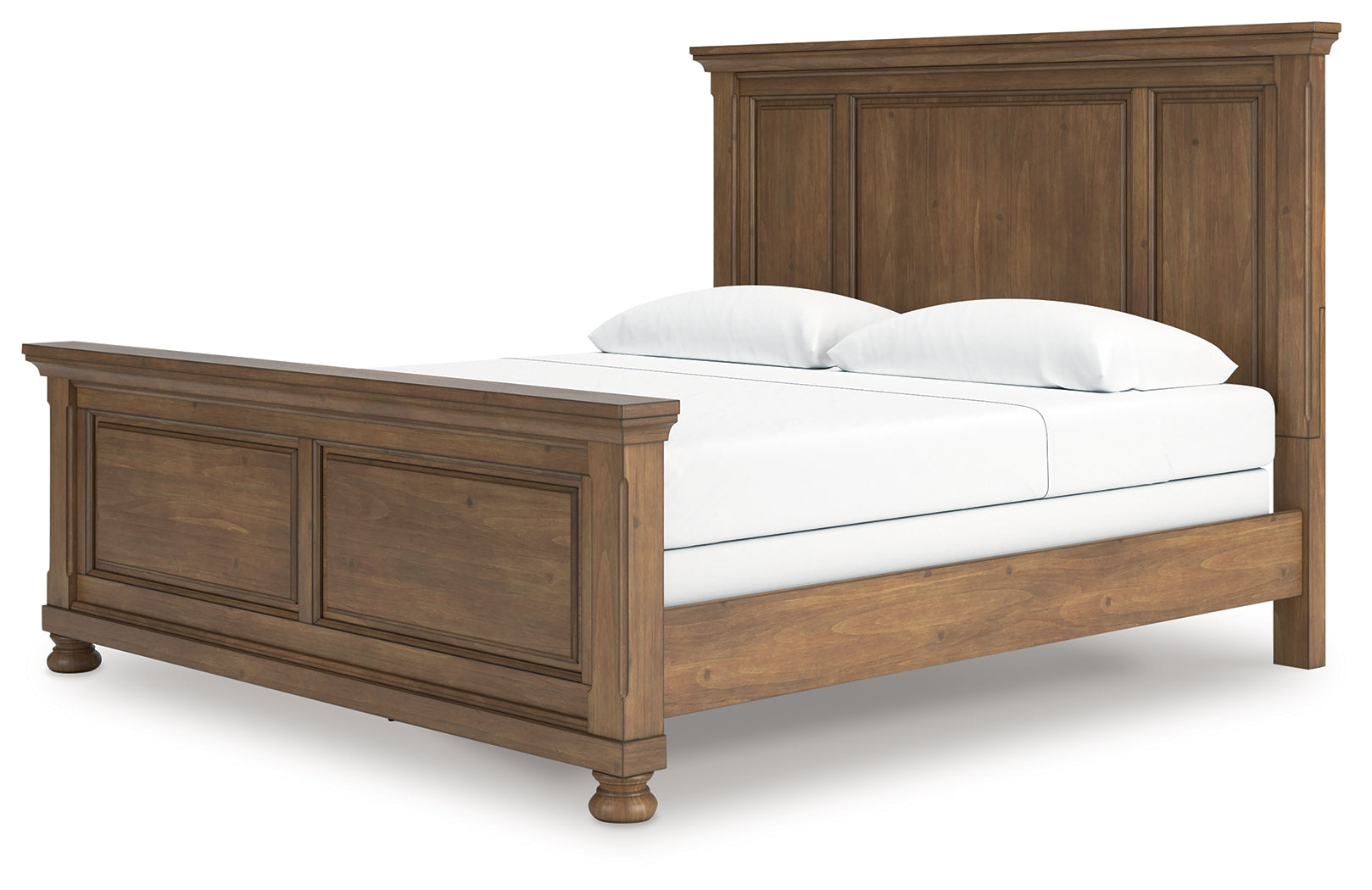 Alternate side angle of Feddinger king panel bed