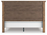 Back view of Feddinger king panel bed