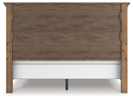 Back view of Feddinger king panel bed