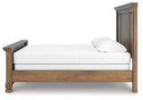 Alternate rear angle of Feddinger king panel bed
