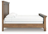 Side profile of Feddinger king panel bed