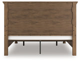 Feddinger bed back view showing panel design