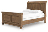 Feddinger Medium Brown Queen Sleigh Bed alternate angled view