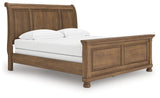 Feddinger king size sleigh bed full side angle