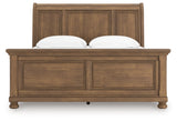 Feddinger king sleigh bed head-on front view