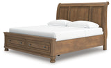 Alternate angled view of Feddinger storage sleigh bed