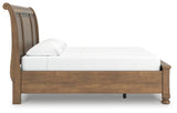 Side profile of Feddinger king sleigh bed