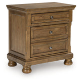 Feddinger Nightstand side angle closed drawers