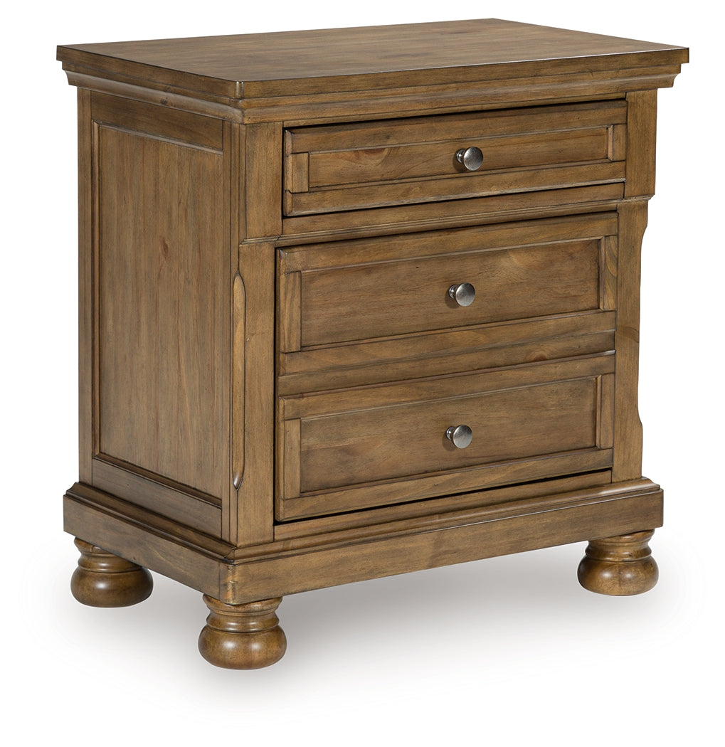 Feddinger Nightstand side angle closed drawers