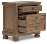 Feddinger Medium Brown Storage Sleigh Bedroom Set angled view