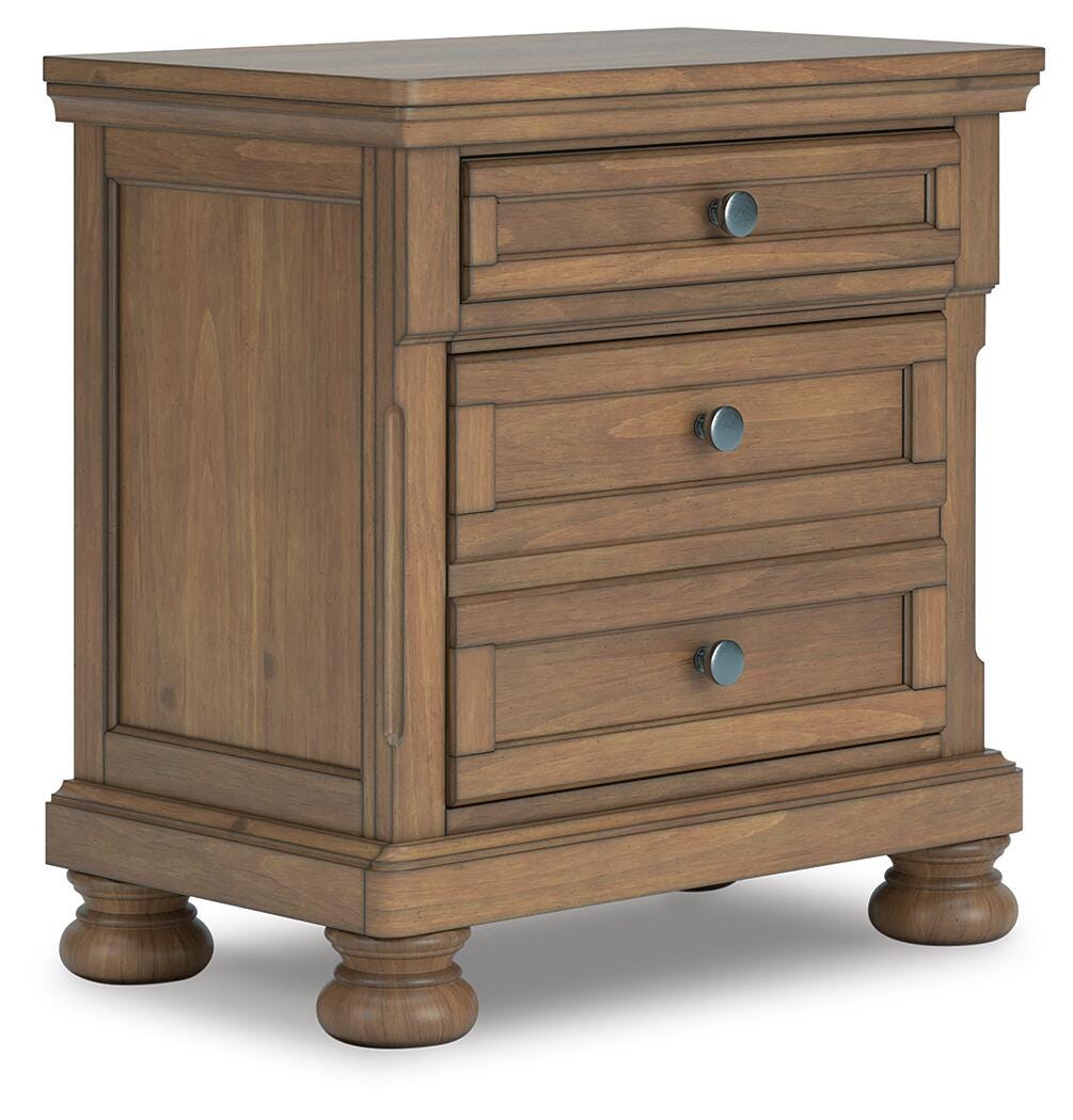 Feddinger Medium Brown Storage Sleigh Bedroom Set angled view