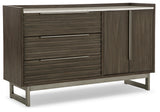 Arkenton Grayish Brown/White Dresser