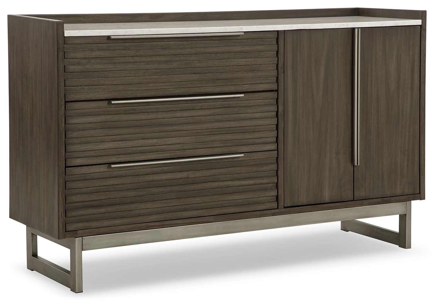 Arkenton Grayish Brown/White Dresser