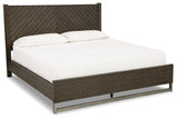 Arkenton King Panel Bed angled side view