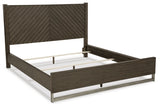 Headboard herringbone slat detail