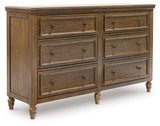 Sturlayne Brown Dresser angled closed drawer